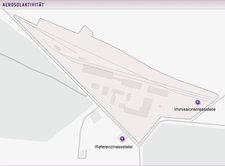 Messpunkte für die Aerosolüberwachung rund um die Schachtanlage Asse II