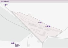 Probeentnahmeorte für Grasproben in der Umgebung der Schachtanlage Asse II