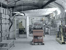 Trial phase: Work area in front of emplacement chamber 7 in a depth of 750 m (2012)