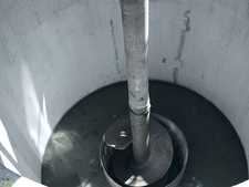 Drilling for new shaft 5 started – View into bore hole