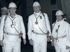 Visit to the Asse mine (from left to right): Prime Minister of Lower Saxony, David McAllister, BfS president Wolfram König and the Parliamentary State Secretary of the Federal Environment Ministry, Ursula Heinen-EsserHeinen-Esser