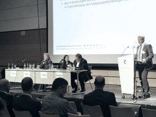 View to the podium at the public event on the Asse expert workshop on 25 September 2012