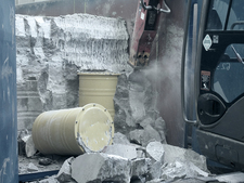 Testing of recovery technology in a test set-up
