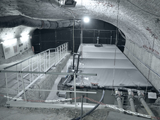 Main collecting place of influent saline solutions on the 658-m level (as of June 2011)