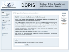 Screenshot des Digitalen Online-Repositoriums und Informationssystems des BfS