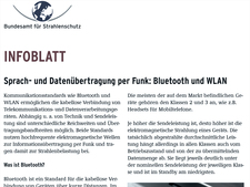 Sprach- und Datenübertragung per Funk: Bluetooth und WLAN