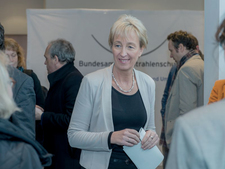 Die Verwaltungsleiterin des Bundesamts für Strahlenschutz Martina Hagemann bei der Veranstaltung