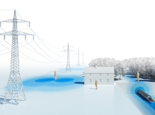 Elektrische und magnetische Felder von Erdkabeln und Freileitungen im Vergleich
