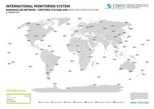 All radionuclide measurement stations of CTBTO are recorded on the world map