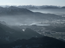 Aerial view of a mountainous landscape
