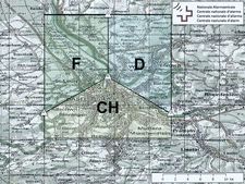 Measuring areas for composite mapping in "Dreiländereck" around Basel