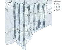 Map with measured values