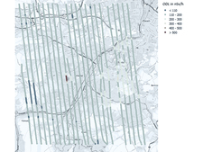 Map with measured values