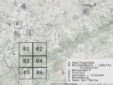 Measuring areas of international radioactivity measurements from the air in June 2015