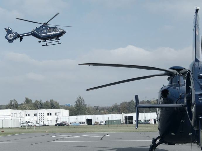 flying helicopter