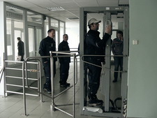 Scan in a whole body contamination monitor