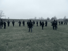 Police force with measuring instruments