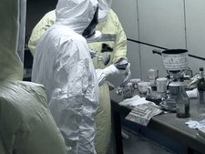 Investigator at a crime scene