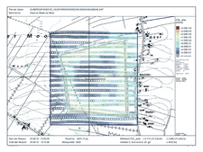Map created with the rough flight evaluation software of the gamma local dose rates determined on the measurement flight.