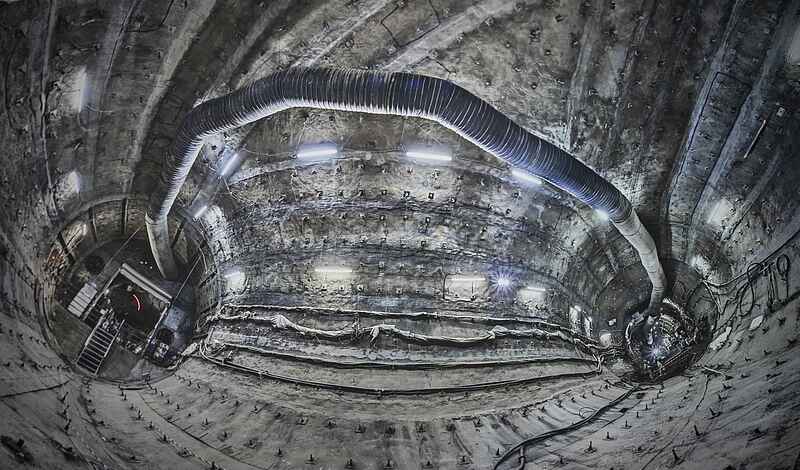 Rundblick in eine Schachtanlage