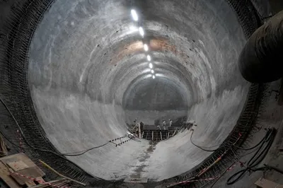 Strecke unter Tage im Bergwerk Konrad