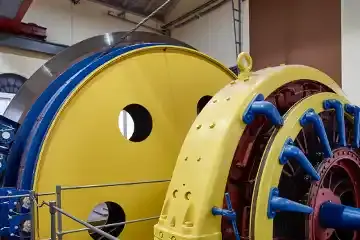 Fördermaschine im Treibehaus auf der Schachtanlage Asse II