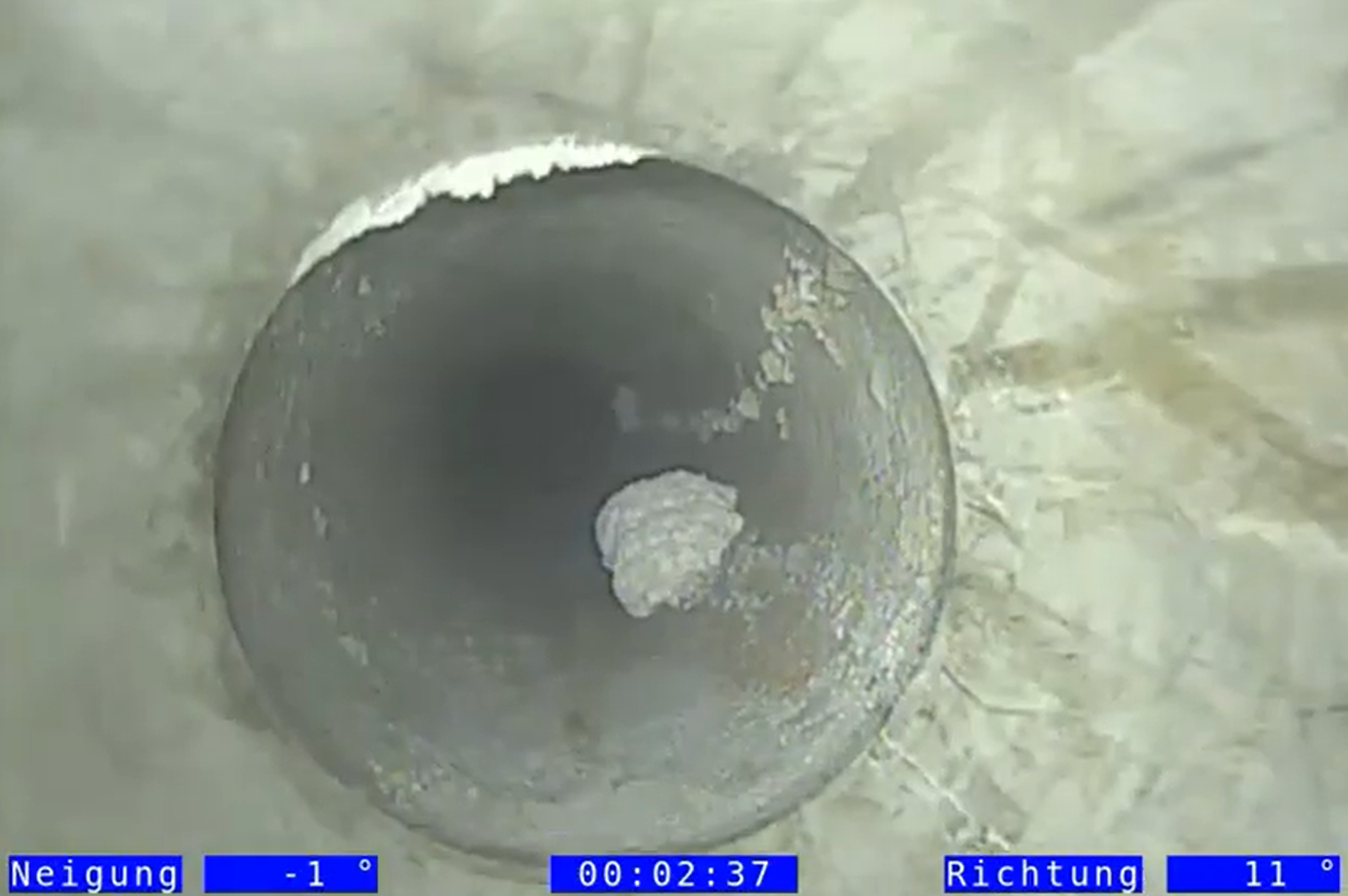 Screenshot des Befahrungsvideos aus der Asse. 