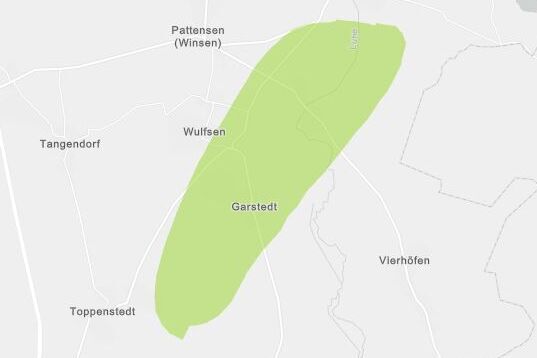 Grün markiert auf einer Karte: das Teilgebiet 035_00