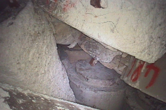 Blick in die Einlagerungskammer im Bergwerk Asse Blick in die Einlagerungskammer im Bergwerk Asse