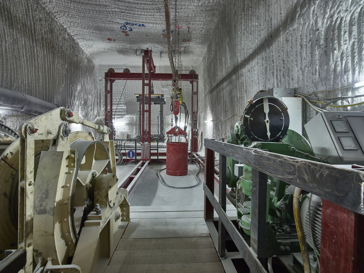 Arbeiten am Blindschacht 2 in der Asse. Arbeiten am Blindschacht 2 in der Asse.