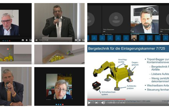 Collage von verschiedenen Bildern aus dem Live-Stream