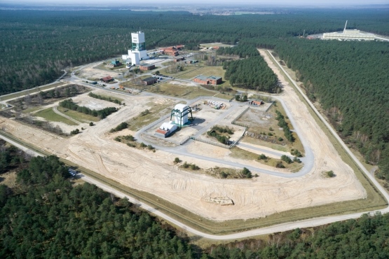 Aerial photograph of the Gorleben mine