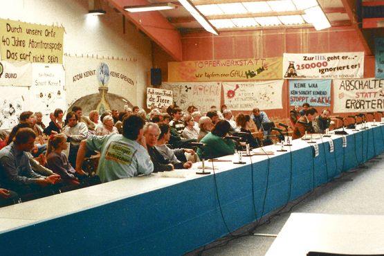 Actors during discussions People sitting in the audience at an event