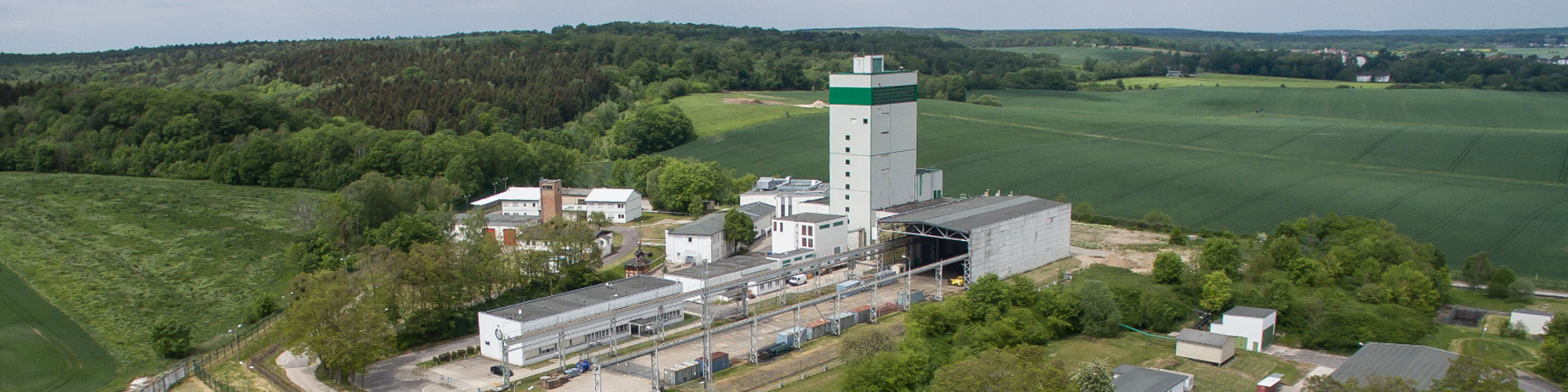 Luftbild des Endlagers in Morsleben