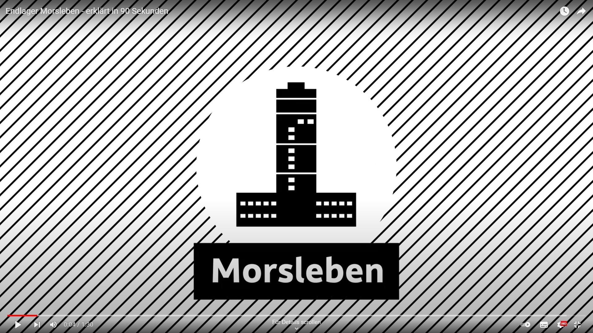 Grafische Darstellung des Turms vom Endlager Morsleben in schwarz-weiß.