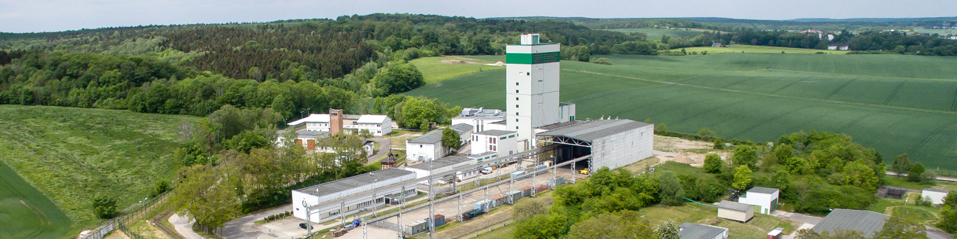 Luftbild des Endlagers in Morsleben