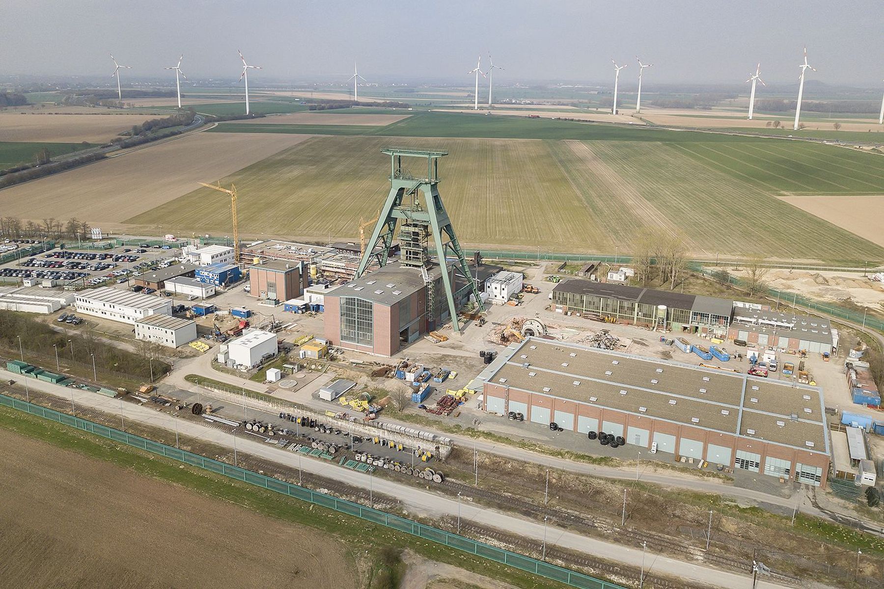 Luftbild des Endlagers Konrad (Schacht 1)