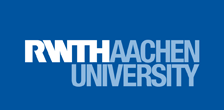 Das Logo der RWTH Aachen zeigt den Schriftzug RWTH Aachen University.