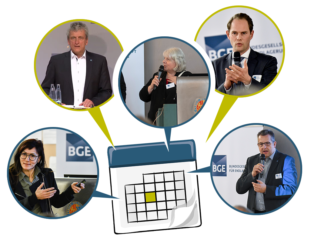 Veranstaltungen Vertreter*innen der BGE, die bei Veranstaltungen sprechen
